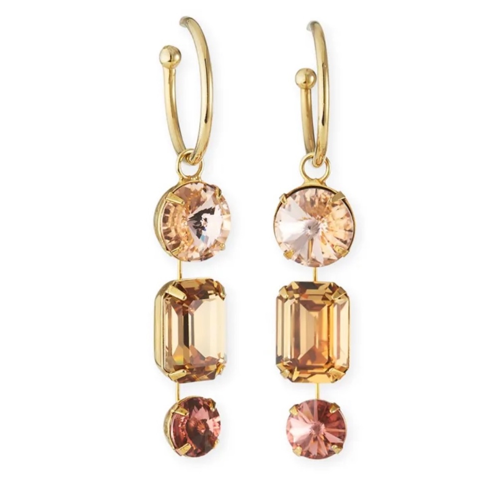 Jennifer Behr Harriet Hoop Earrings in Antique Rose